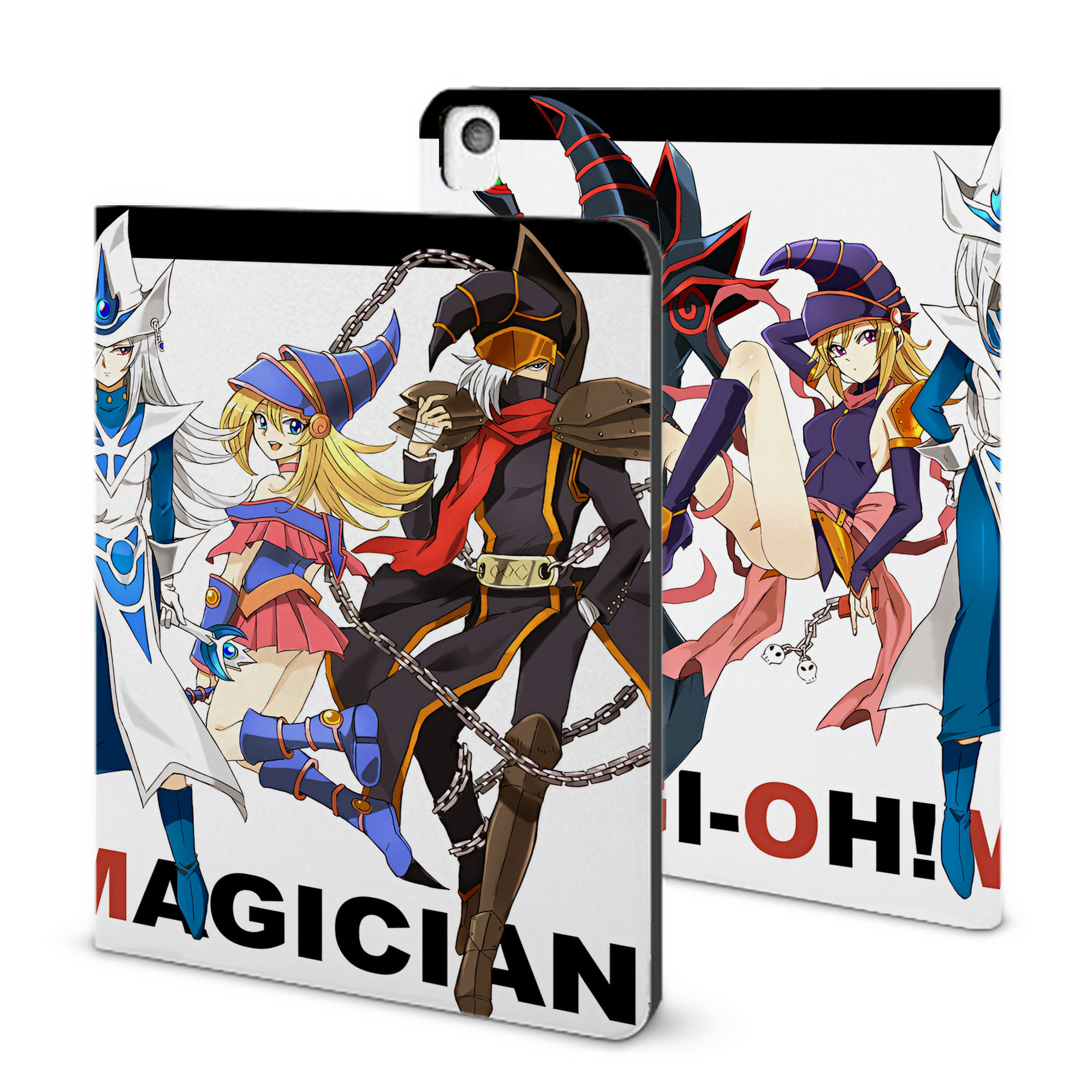 （画像用） 遊☆戯☆王 Yu-Gi-Oh! IPadケース ペンホルダー付き ブックスタイルデザイン